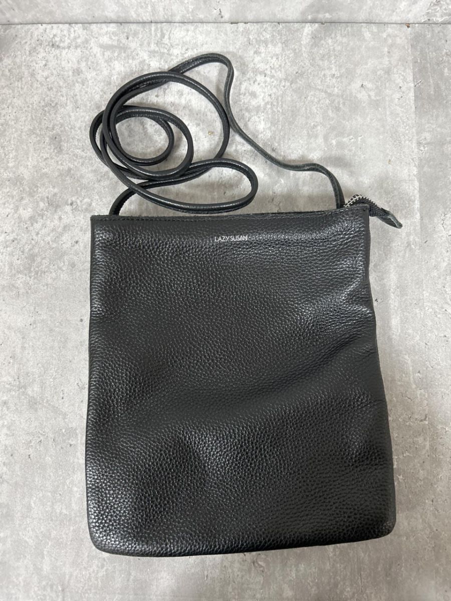 LAZY SUSAN レイジースーザン レザー ショルダー バッグ sizeF/黒 ■■ レディース拍卖