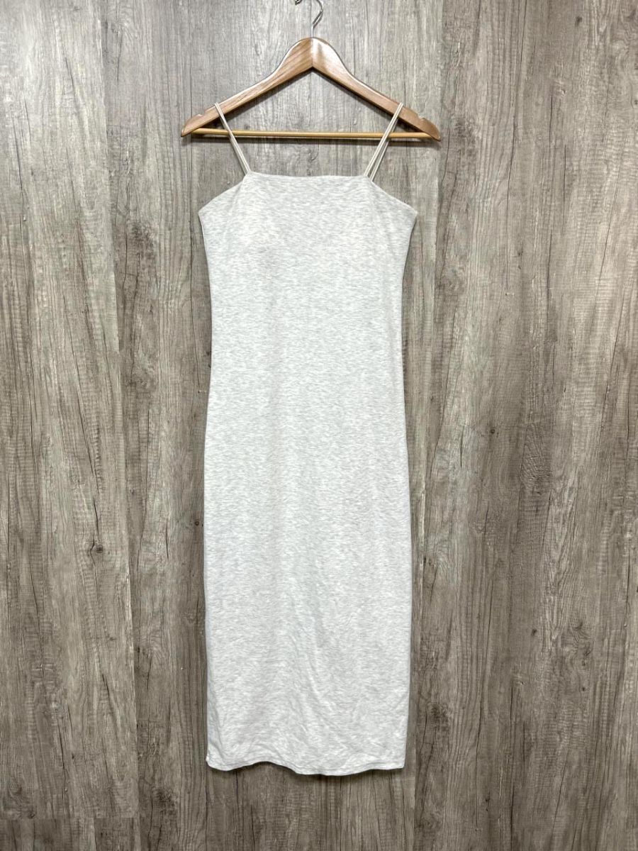 ネコポスOK BONLECILL ボンルシール シンプル パット付 タイト ロング キャミソール ワンピース sizeF/白 ■◆ レディース拍卖