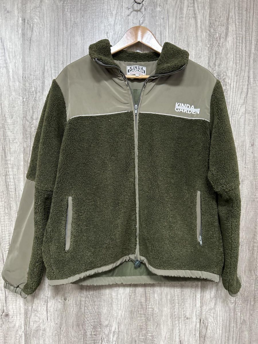 KINDA GARDEN フリース ブルゾン ジャケット sizeM/カーキ ◆■◎ メンズ拍卖