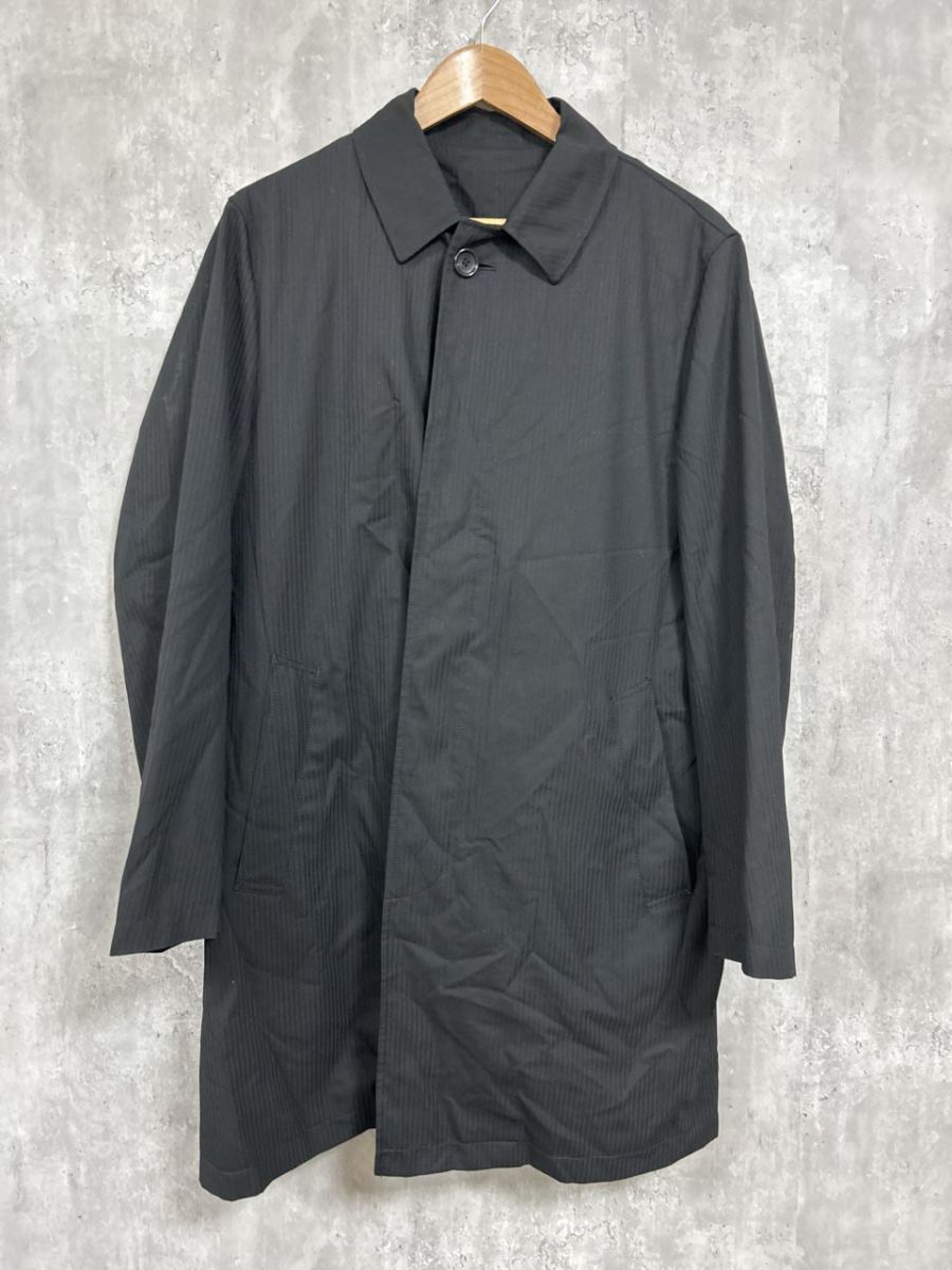 THE SUIT COMPANY ザ・スーツカンパニー キルティングライナー付 ステンカラー コート sizeXL/黒 ◆■ メンズ拍卖