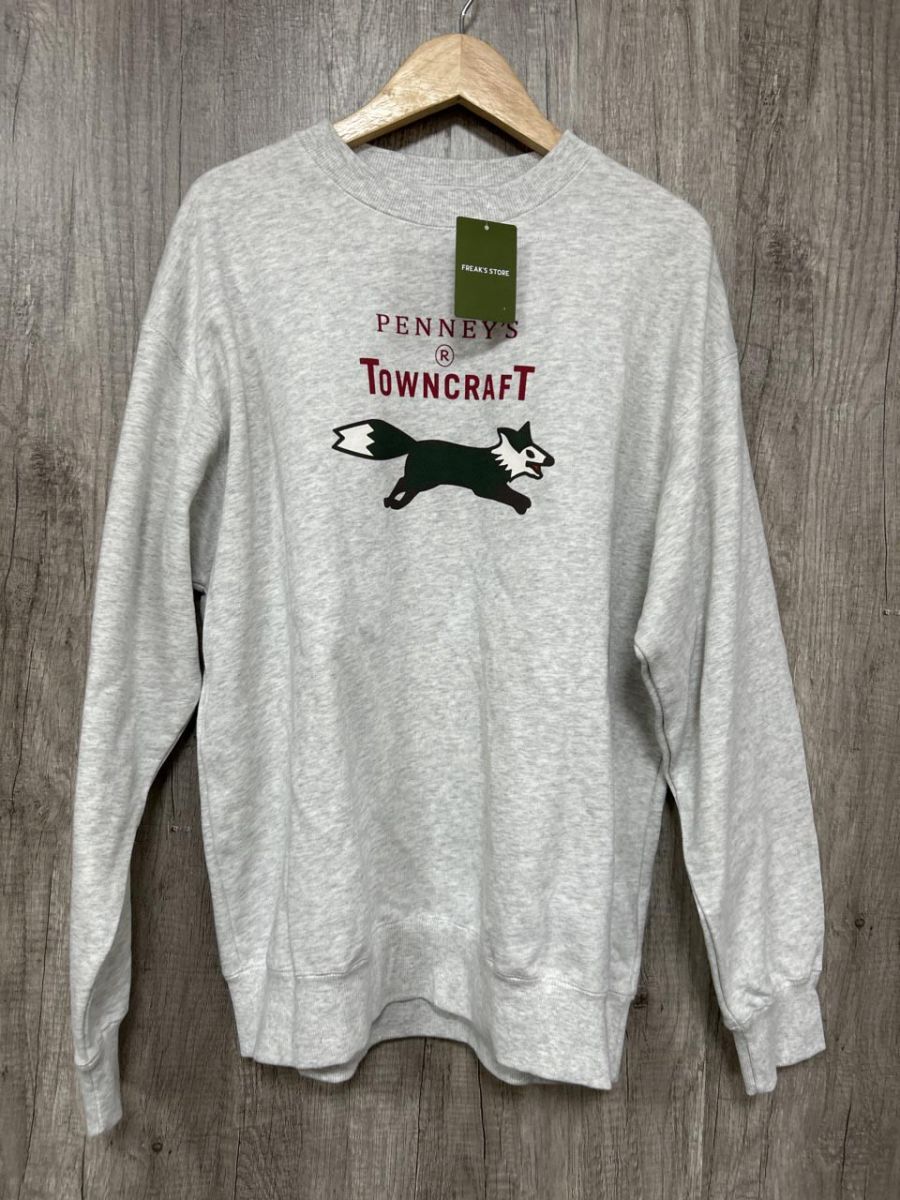 美品 FREAK’S STORE フリークスストア タグ付 the FOX BIGプリント スウェット sizeF/ライトグレー ◆■ レディース拍卖