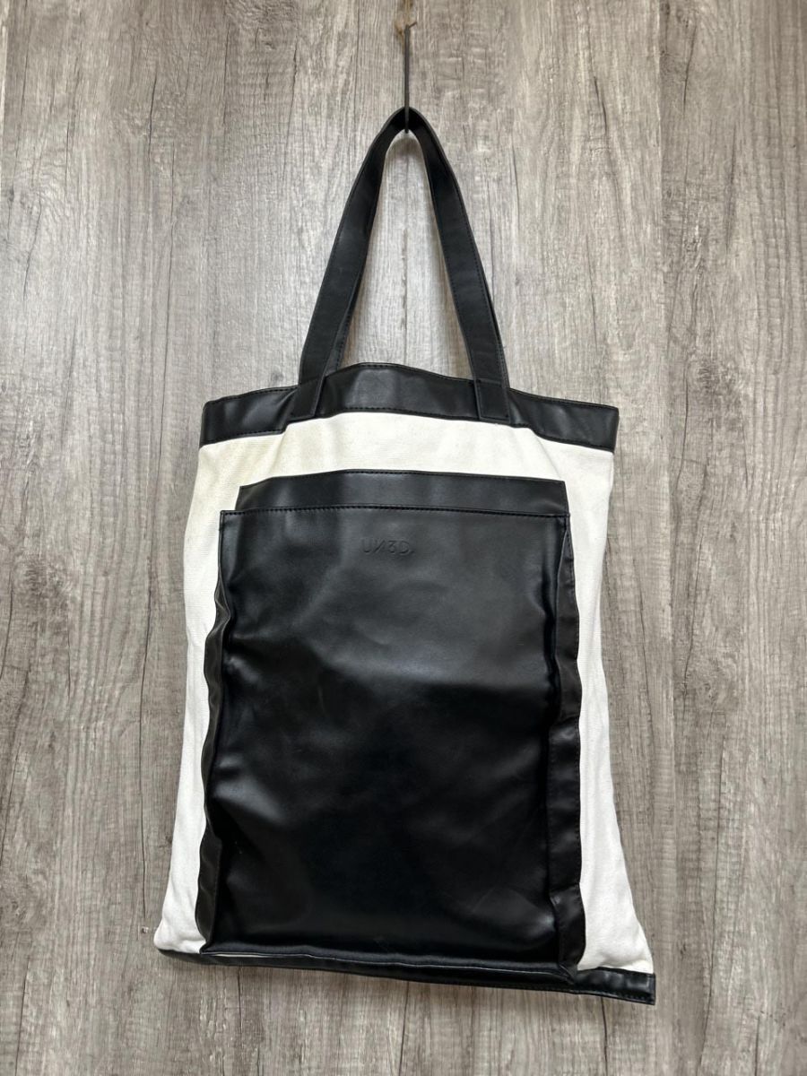 UN3D. アンスリード ビッグポケット トート バッグ 白 ■■ レディース拍卖