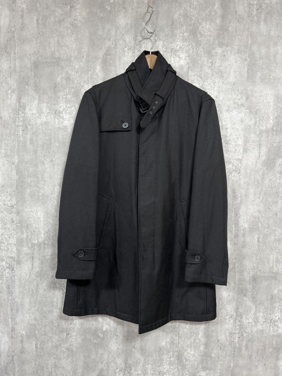 MR JUNKO ロング ステンカラー コート sizeXS/黒 ◆■ レディース レディース拍卖