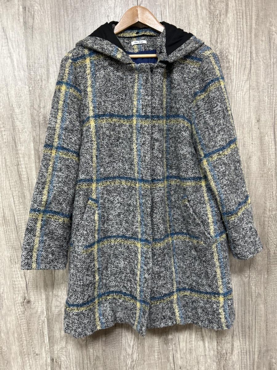 Bleu tango メリノウール × サーモライト サブストリートインポート ダッフル コート size19号/グレー ◆■◎ レディース レディース拍卖