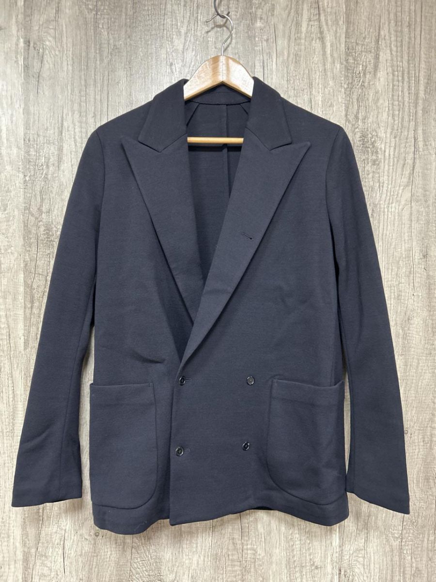 TOMORROWLAND トゥモローランド wボタン 日本製 テーラード ジャケット size44/濃紺 ■■ メンズ メンズ拍卖