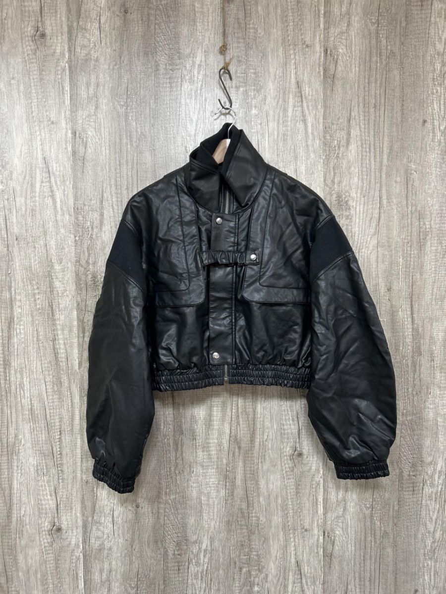 led.tokyo ショート丈 ライダース ジャケット size38/黒 ◇■◎ レディース レディース拍卖
