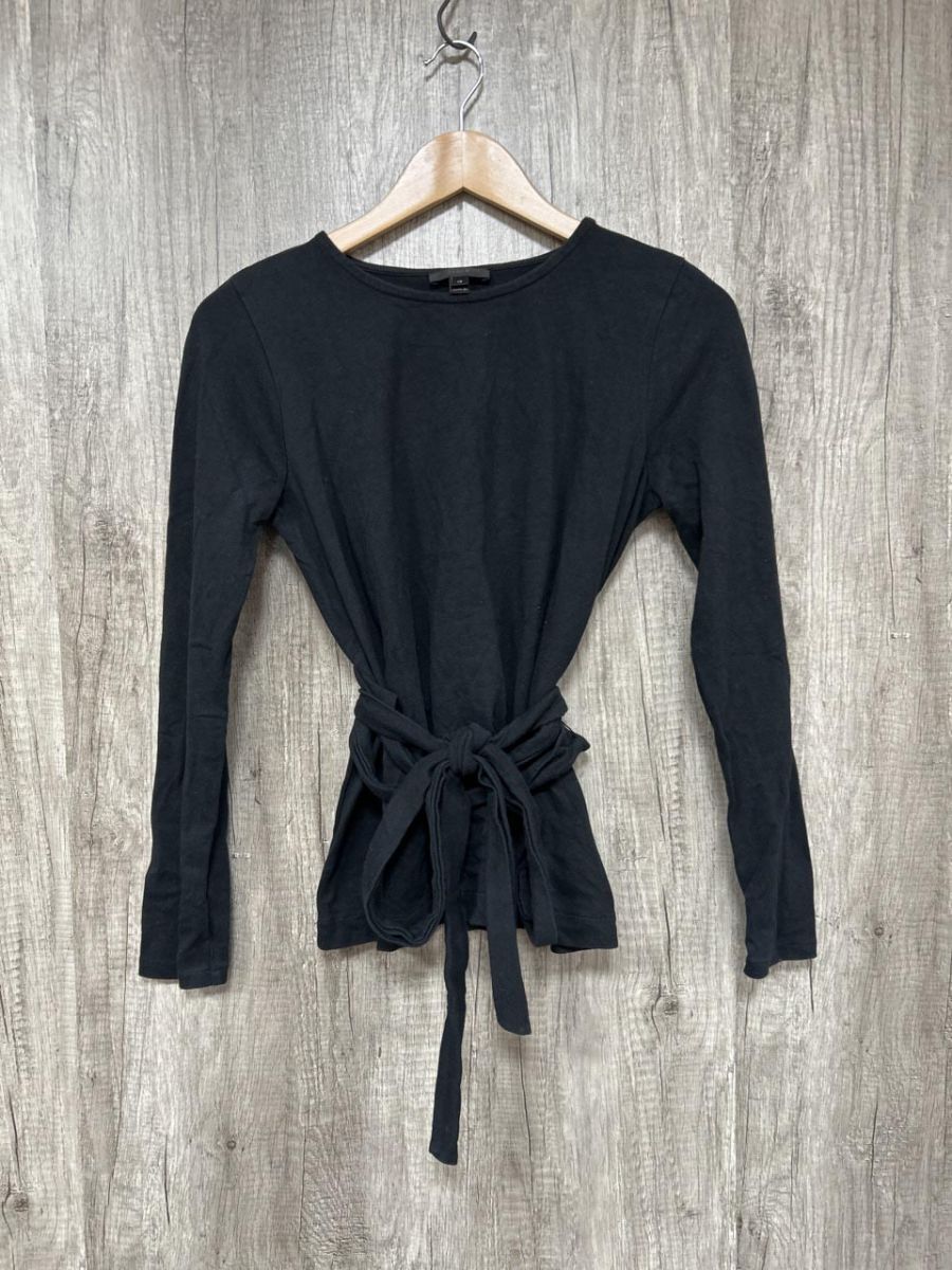 ネコポスOK J.CREW ジェイクルー シンプル カシュクール Tシャツ sizeXS/黒 ◇■ レディース拍卖