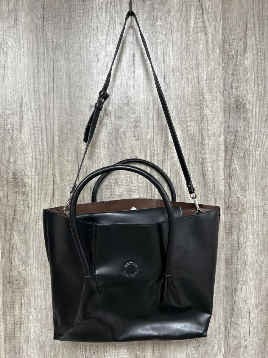 FRAY I.D. フレイ アイディー 革 シンプル モノクロ トート バッグ 黒 ■■ メンズ拍卖