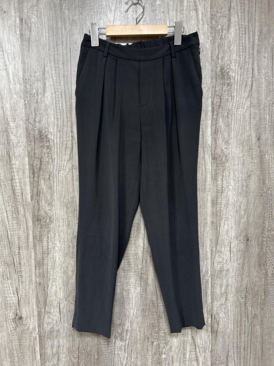 UNITED ARROWS ユナイテッドアローズ タックパンツ オフィスカジュアル テーパード パンツ size36/チャコール ■■ レディース拍卖