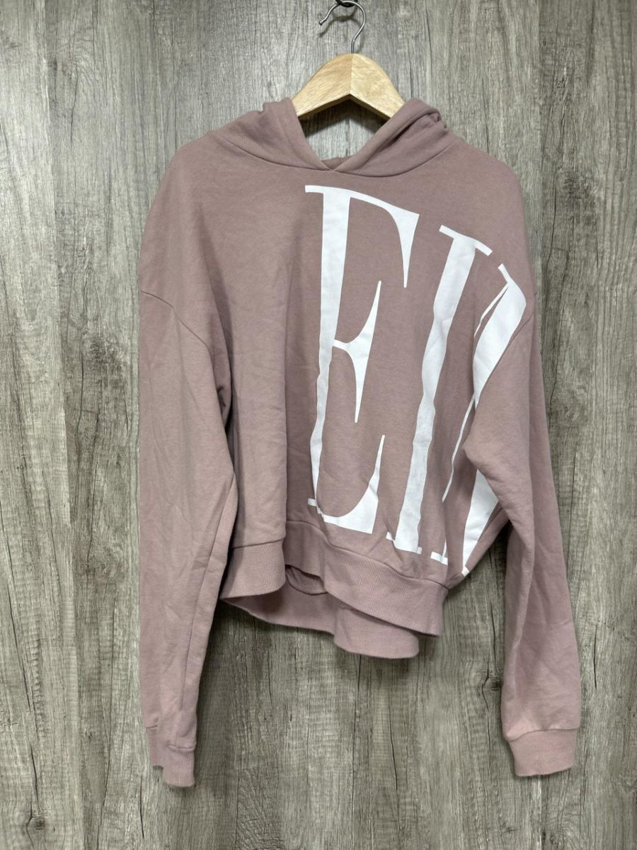 eimy ショート丈 綿100% ロゴプリント プルオーバー パーカー sizeF/ピンク ■◇ レディース拍卖