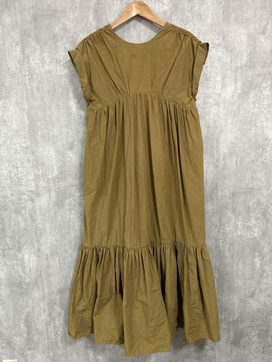 Zootie Des sucettes ティアード ロングワンピース ズーティーデシュセット Aライン ワンピース sizeF/茶 ◇■ レディース拍卖