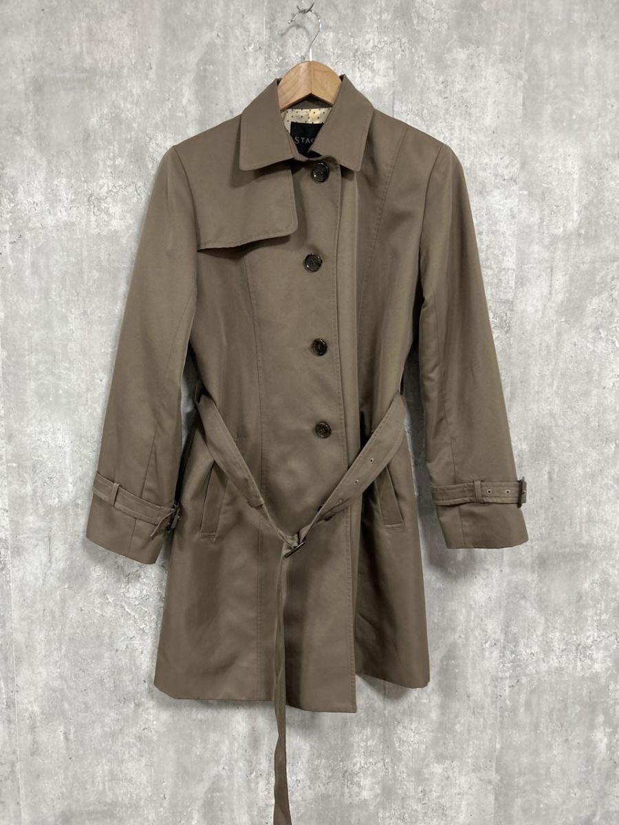 STACY ステイシー ミディ丈 トレンチ コート 茶 ◇■ レディース拍卖