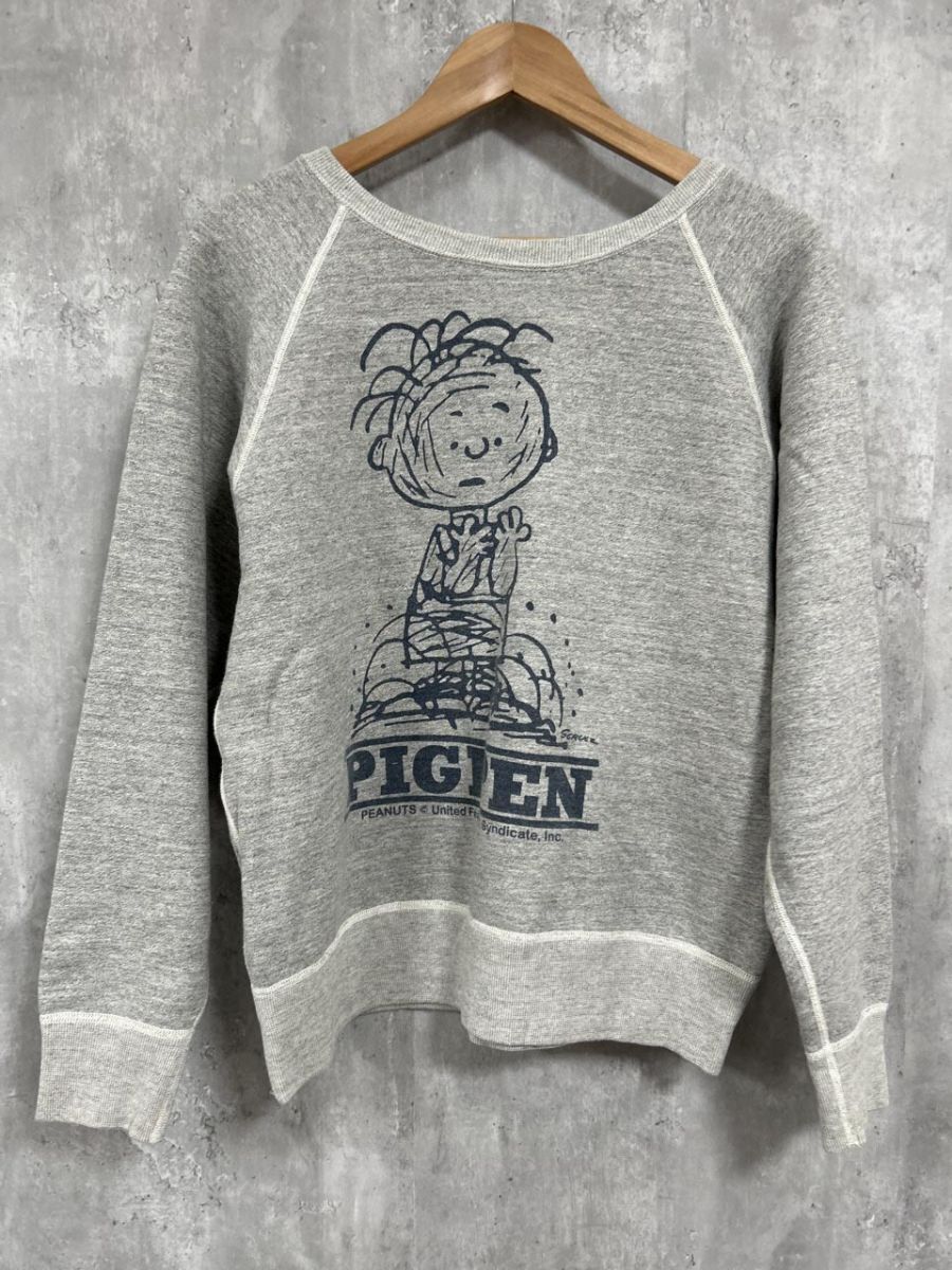 PWANUTS ヴィンテージ チャーリー USAコットン スウェット グレー ◆■◎ メンズ拍卖