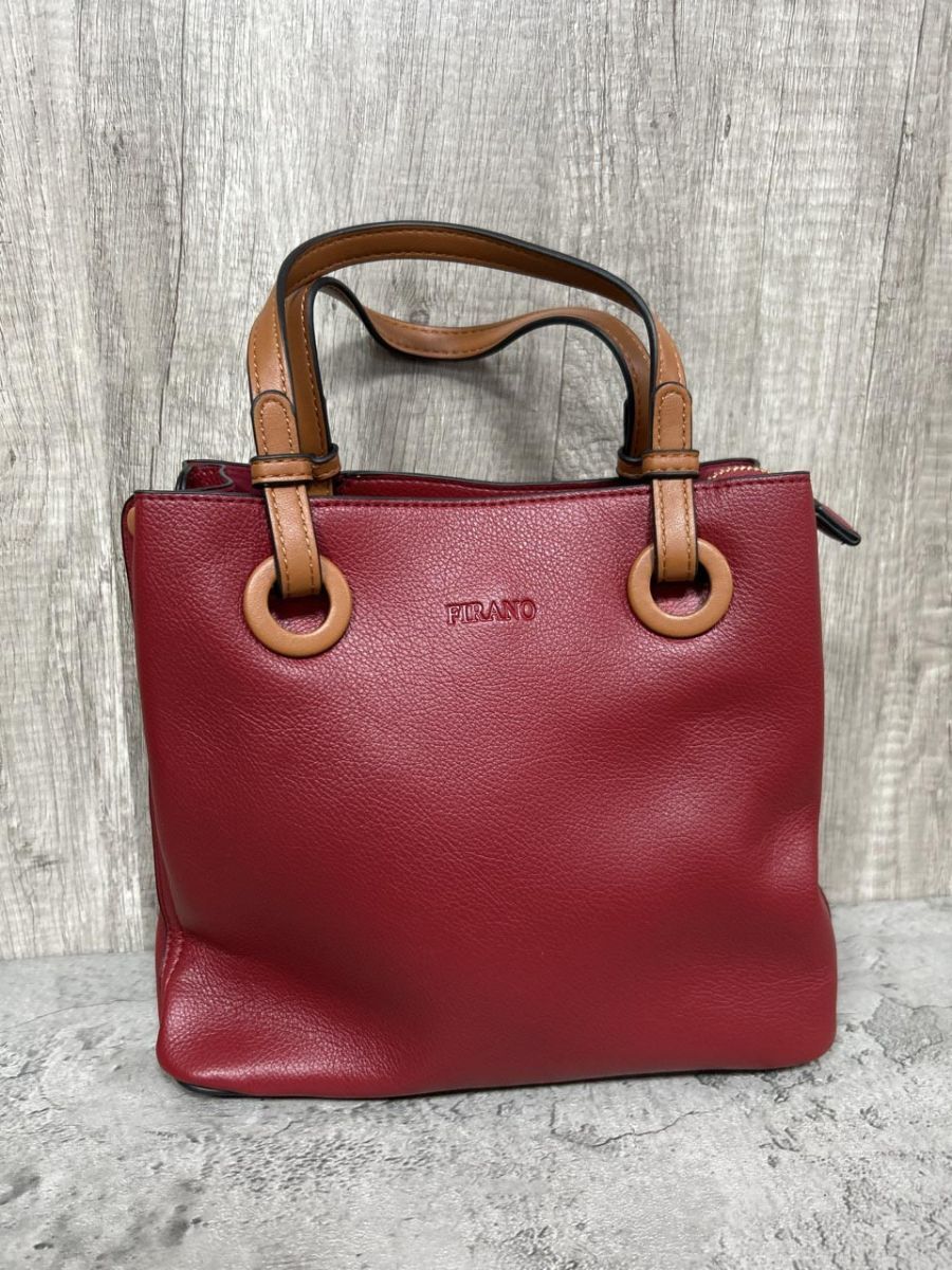 FIRANO フィラノ GLOW 掲載 カジュアルシック ハンド バッグ size-/赤 ■■ レディース拍卖
