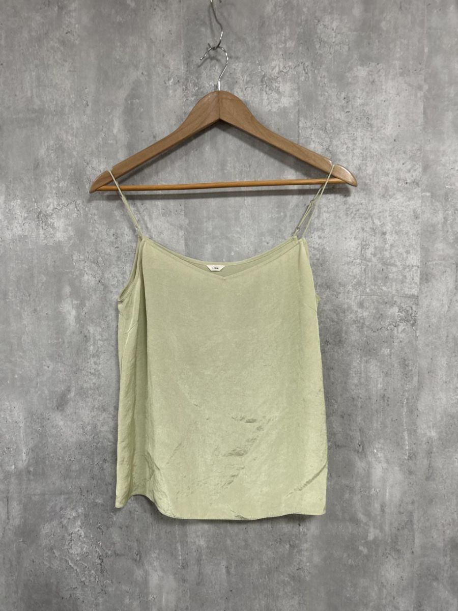ネコポスOK IENA イエナ サテンキャミソール ビスチェ sizeF/黄緑 ■◆ レディース拍卖