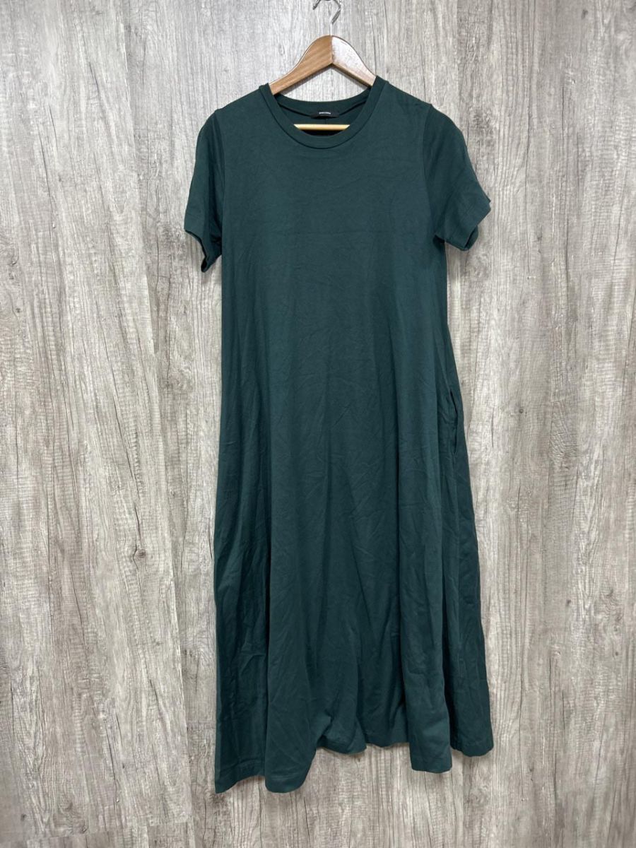 JOURNAL STANDARD ジャーナルスタンダード 綿100% 日本製 Aライン ワンピース 緑 ■◆ レディース拍卖