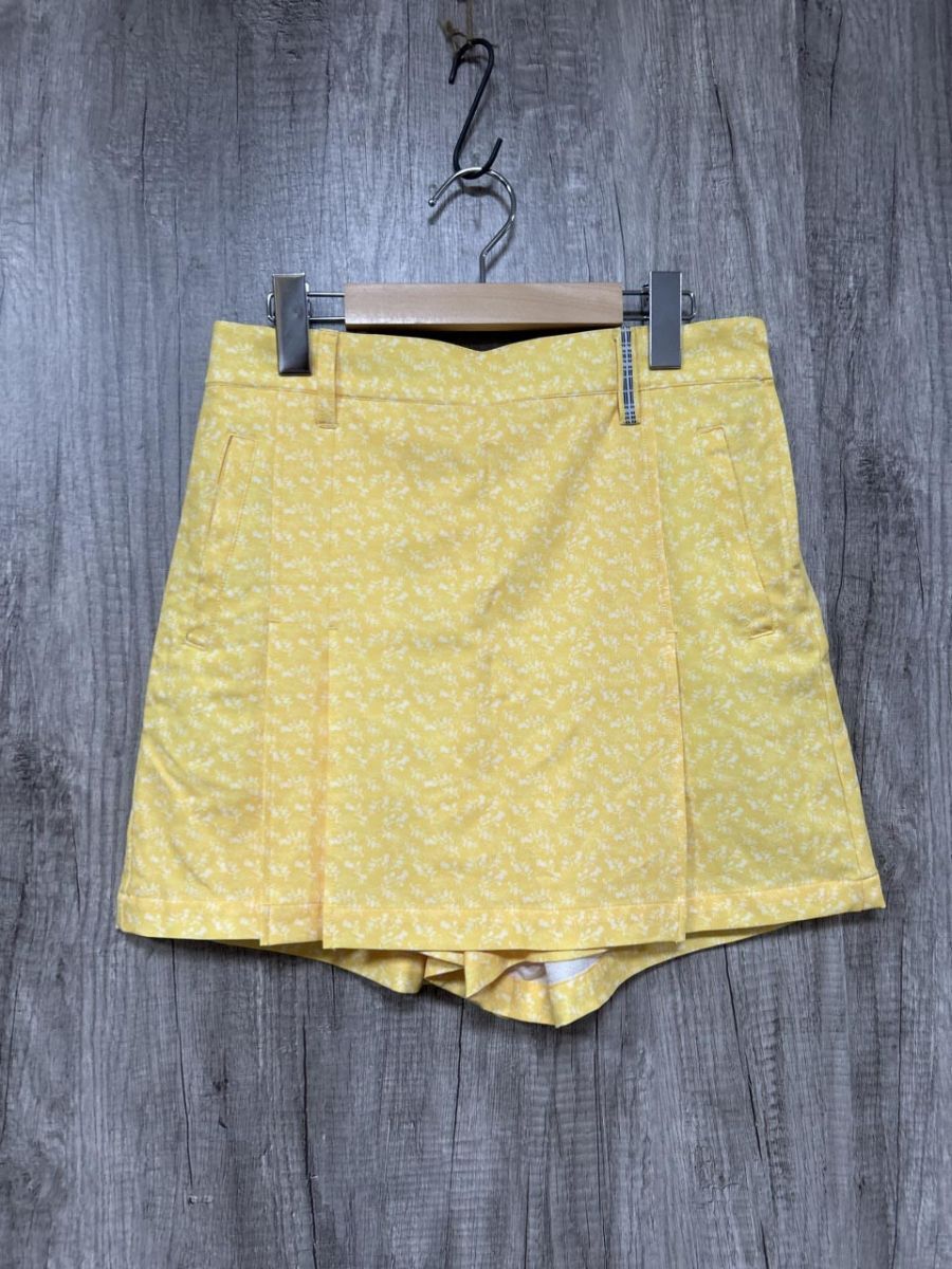 FIDRA フィドラ ゴルフウェア 小花柄 スカート パンツ sizeM/黄 ■■ レディース拍卖