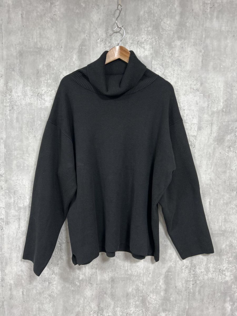 ENDER PRODUCTS エンダープロダクツ ラノリブオーバーサイズタートルネック タートルネック ニット セーター sizeL/黒 ◆■ メンズ拍卖