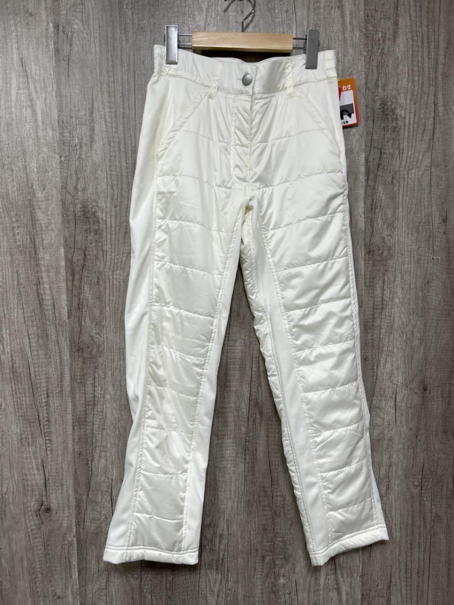 美品 marie claire SPORT 保温 横キルト キルティング パンツ sizeS/オフホワイト ◆■ レディース拍卖