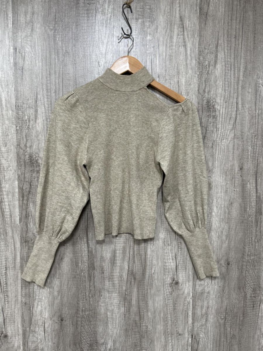 MURUA ムルーア パフスリーブショルダーカット ニット セーター sizeF/ベージュ ◆■ レディース拍卖