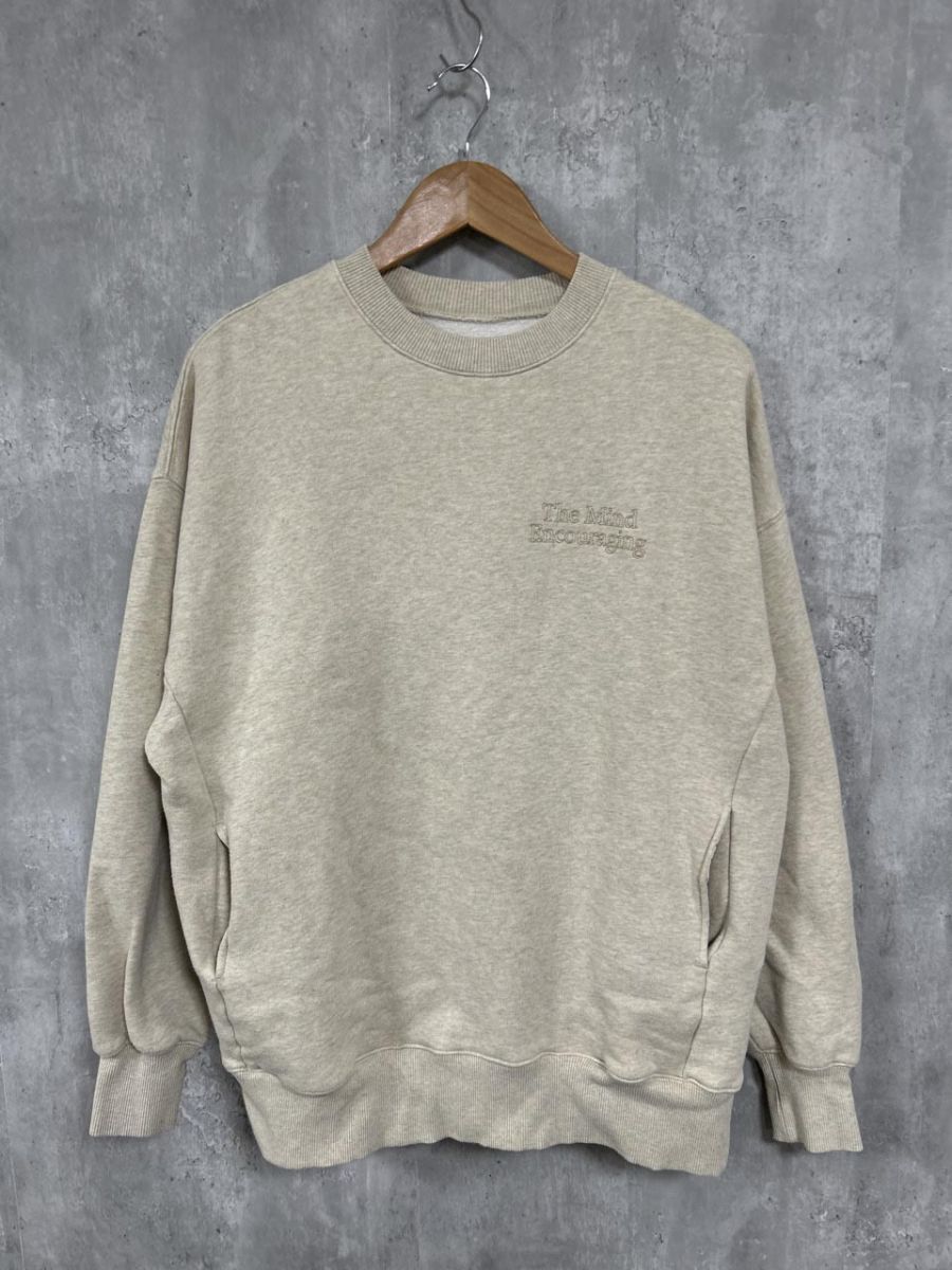 Alma Desig アルマデザイン 刺繍ロゴ スウェット sizeM/ベージュ ◆■ レディース拍卖