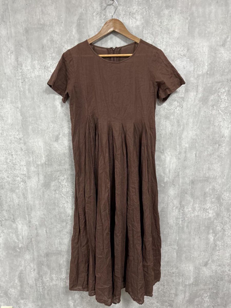 ネコポスOK JOURNAL STANDARD ジャーナルスタンダード 半袖 フレア ロング ワンピース 茶 ■◆ レディース拍卖