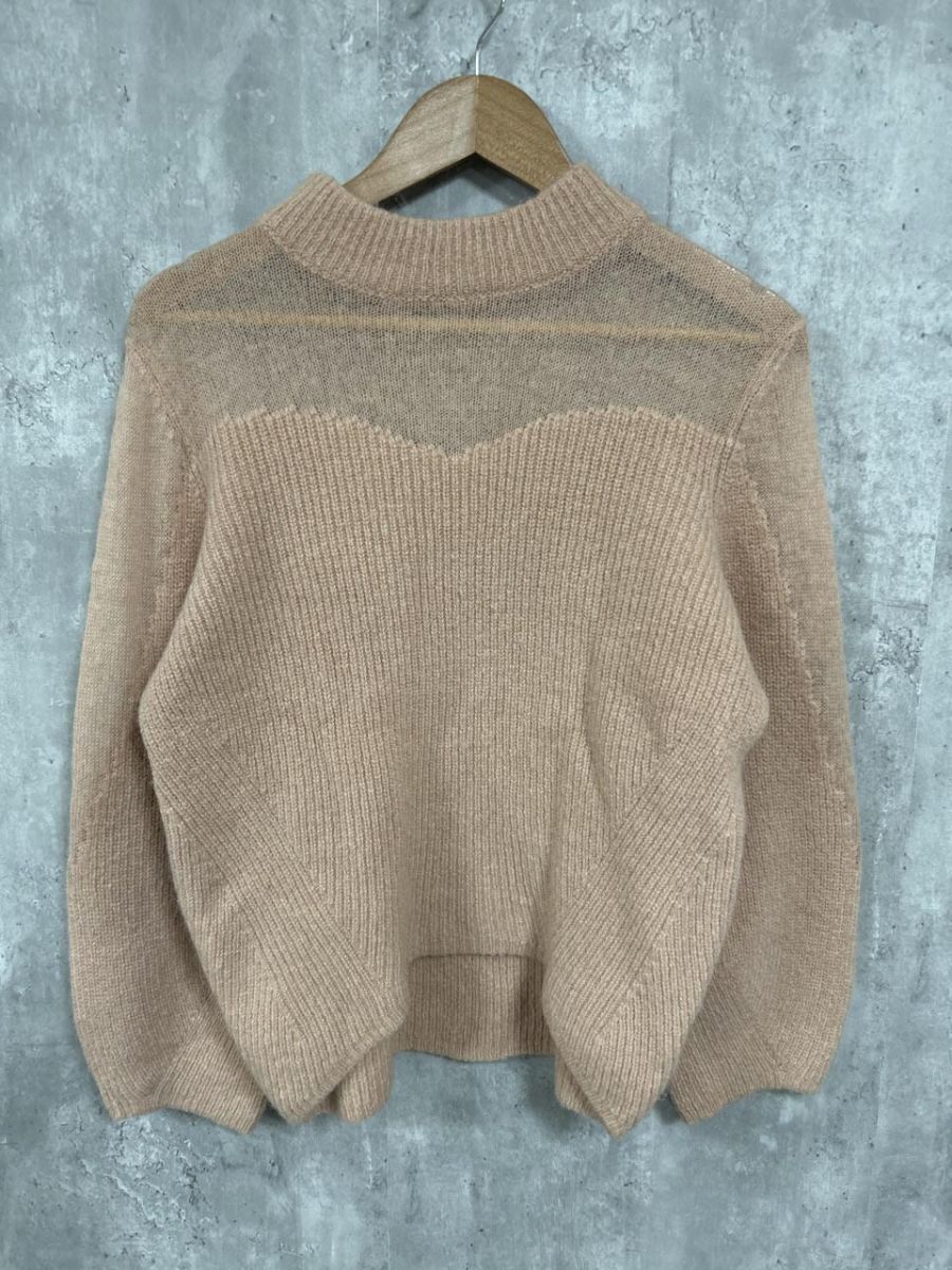 snidel スナイデル デコルテシアーニットプルオーバー ニット セーター sizeF/ピンク ◆■ レディース拍卖