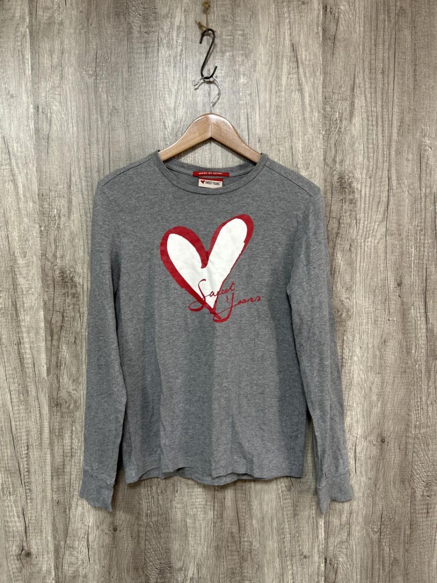 ネコポスOK SWEET YEARS スウィートイヤーズ ヴィンテージ Tシャツ sizeS/グレー ■◇ レディース拍卖