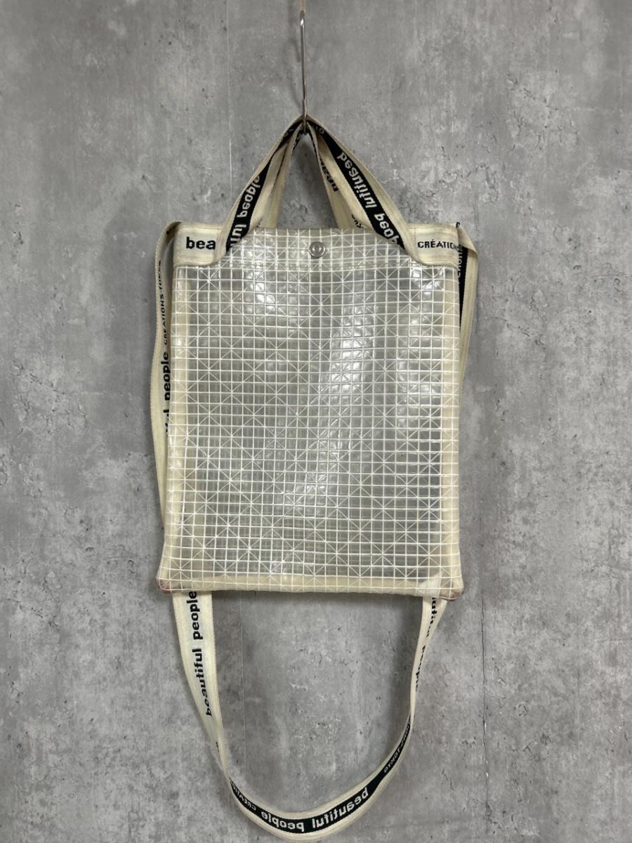 ネコポスOK BEAUTIFUL PEOPLE ビューティフルピープル ビニールバッグ ショルダー バッグ sizeF/クリア ■■ レディース拍卖