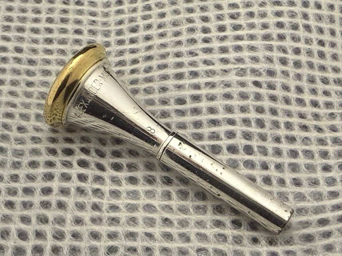 ★アレキサンダー8 ホルンマウスピース 金メッキ★拍卖