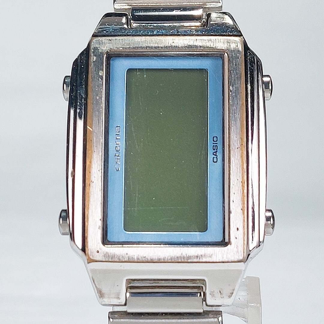 美品 CASIO カシオ csterna CSN-025 デジタル クォーツ 腕時計 スモールサイズ シルバー メタルベルト ステンレス 動作確認済み拍卖