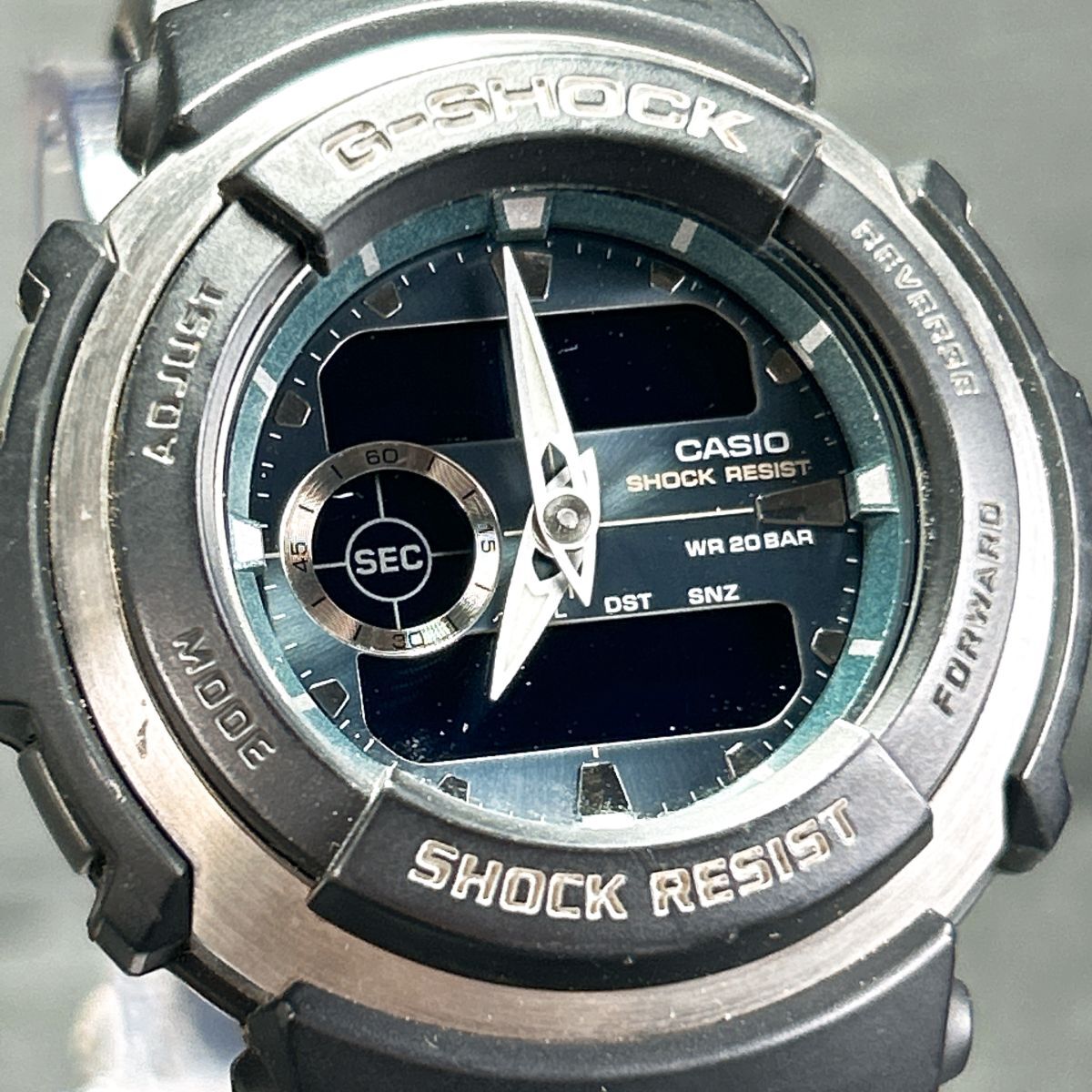 美品 CASIO カシオ G-SHOCK ジーショック G-SPIKE ジースパイク G-300-3 腕時計 アナデジ クオーツ 多機能 カレンダー ラバーバンド拍卖