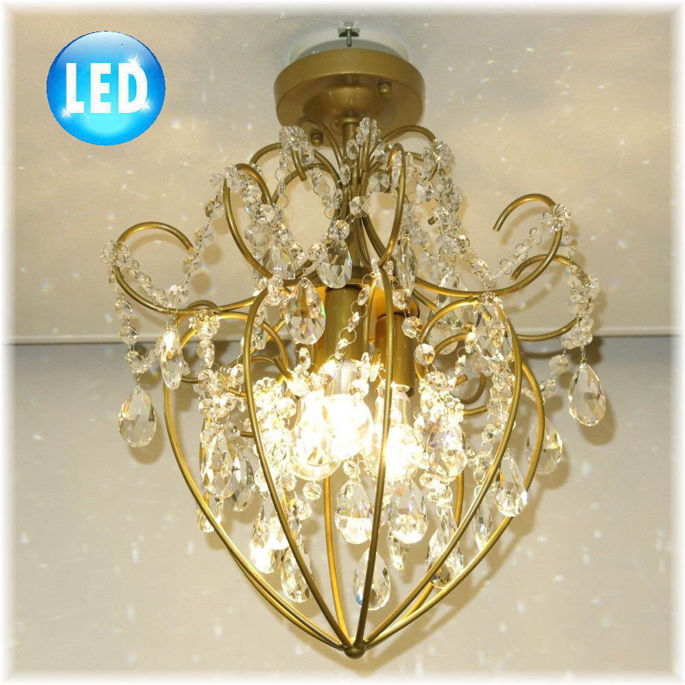 【送料無料!】★超激安即決!★新品 豪華 綺麗な スワロフスキー風 クリスタル LED 3灯 シャンデリア シーリングタイプ拍卖