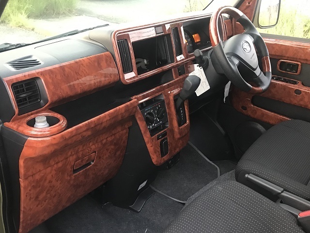 ハイゼットカーゴ S321V インテリアパネルカバー17p 新茶ウッド調 茶木目 茶ウッド調 3Dインテリアパネルカバー拍卖