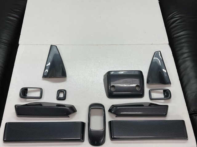 ハイゼットトラック後期 S510P インテリアサイドパネルカバー&シフトレバー下周り11p カーボン調 カーボン柄 内装パネル拍卖