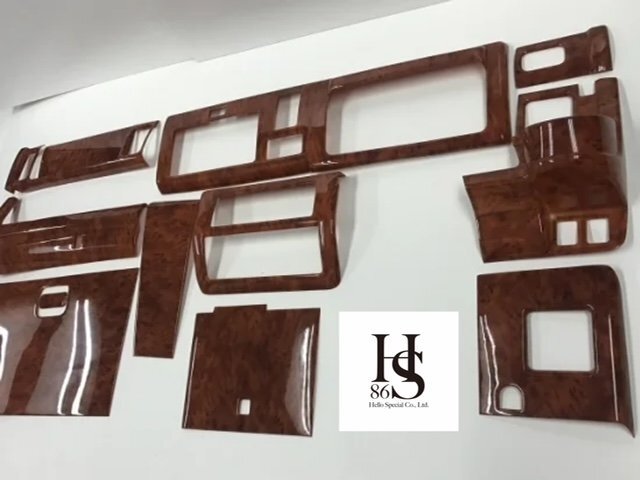 ハイゼットトラック前期 ジャンボ 標準 S500P インテリパネルカバー12p 新茶ウッド調 茶木目 内装パネル はろ拍卖