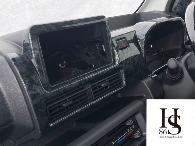 ハイゼットトラック後期 ジャンボエクストラ S500P メーター周りインテリアパネルカバー2p 黒ウッド調 拍卖