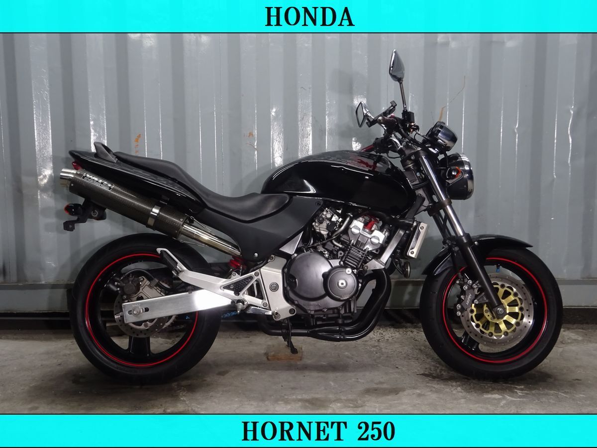 ☆HONDA ホーネット250 後期型 WRSサイレンサー セミカスタム車両 名義変更後すぐに乗り出せます YouTubeにて動画見れます拍卖