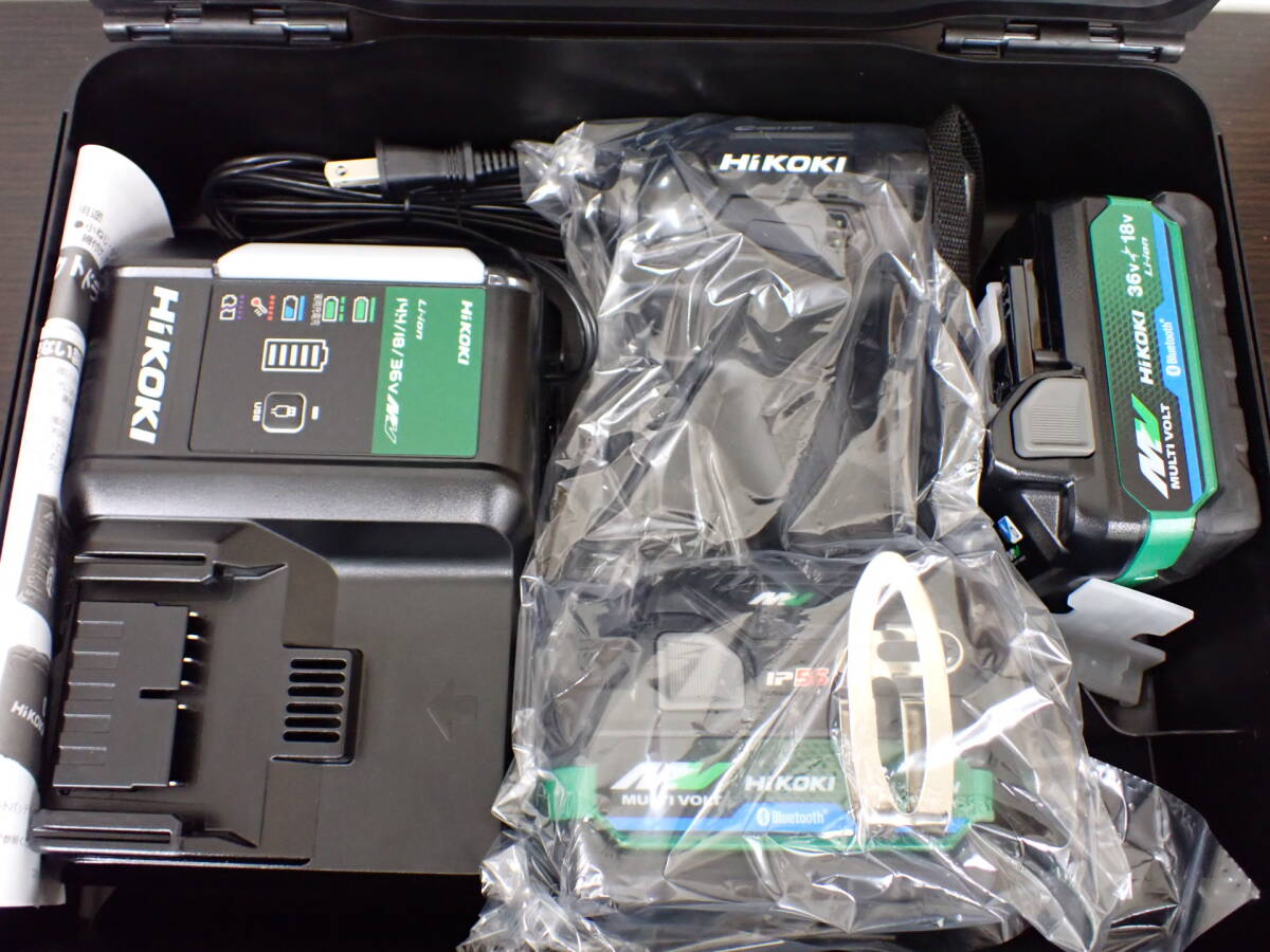 ① 未使用 HiKOKI ハイコーキ WH36DC 36V コードレス インパクト ドライバ 2XPBSZ バッテリー2個 ストロングブラック 激安1円スタート拍卖