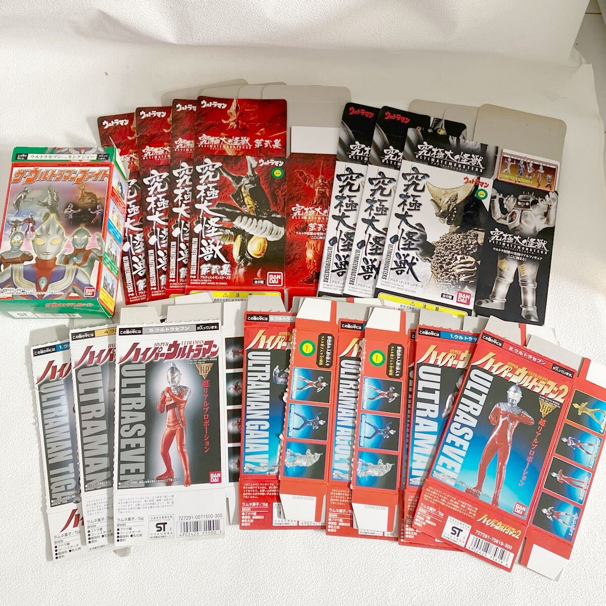 e272-60 バンダイ ウルトラマン 食玩 空箱 まとめて ハイパーウルトラマン ザ・ウルトラマンファイト 究極大怪獣 BANDAI拍卖