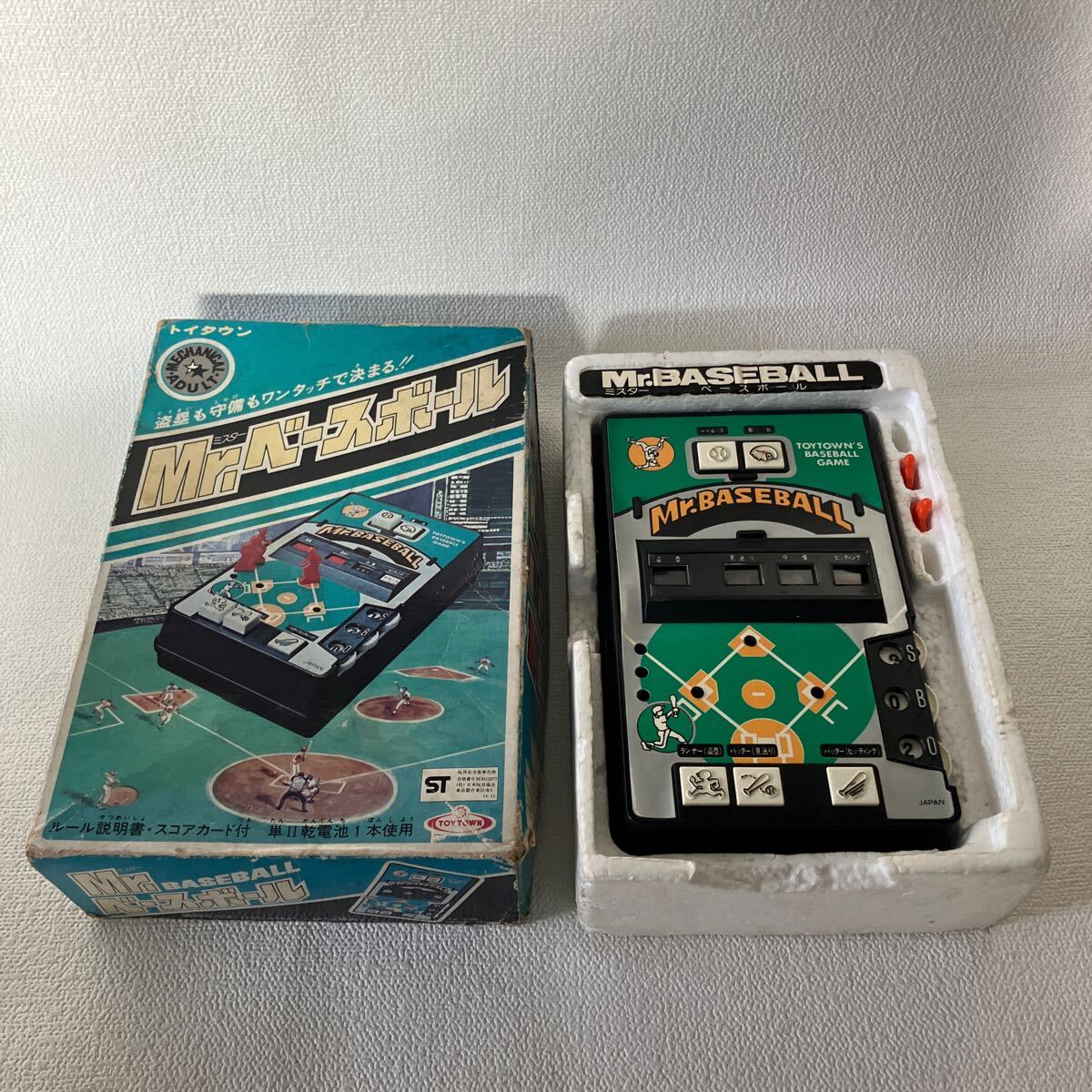 c62 60 ジャンク品 昭和レトロ 当時物 ミスター ベースボール 野球 レトロゲーム 玩具 ネジ無し 閉まらず 難あり 箱傷み コレクション拍卖