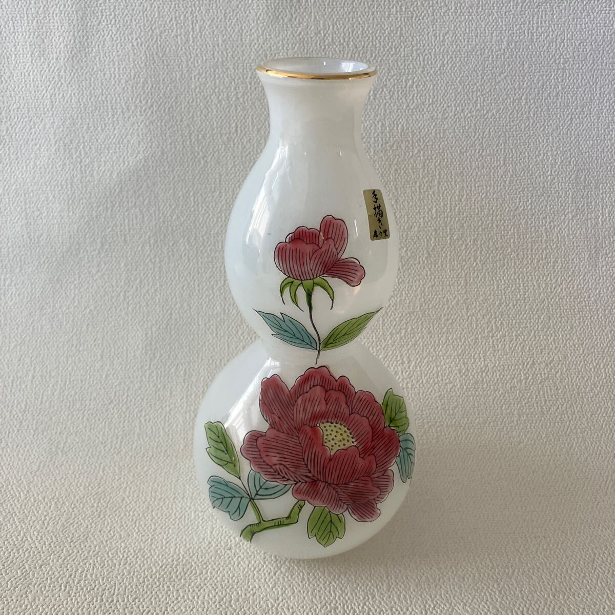 c88 60 花瓶 花器 置物 花入 インテリア 手描き 花柄 おしゃれ かわいい 半透明 箱や説明書無し フラワーベース コレクション 小物拍卖