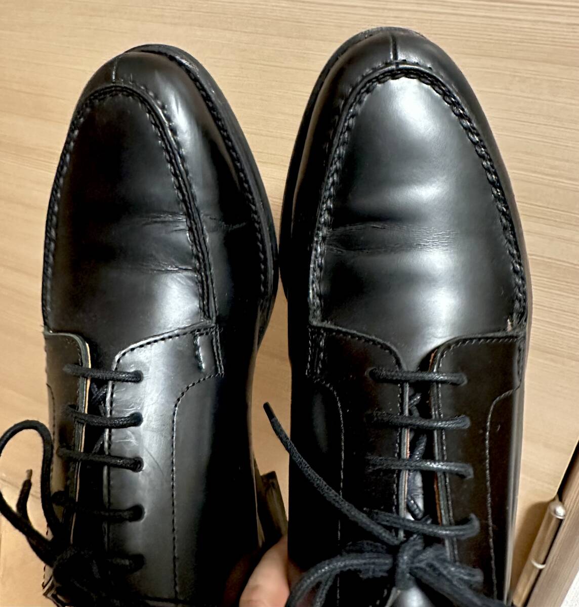 【美品/格安】NEWYORKER 革靴 黒Uチップ拍卖