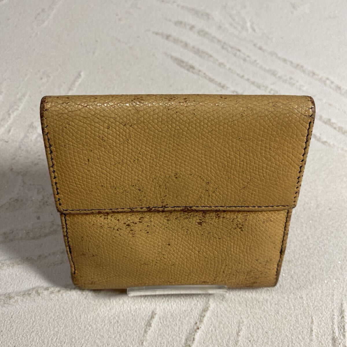 CELINE セリーヌ二つ折り財布 コンパクトウォレット イエロー レザー拍卖