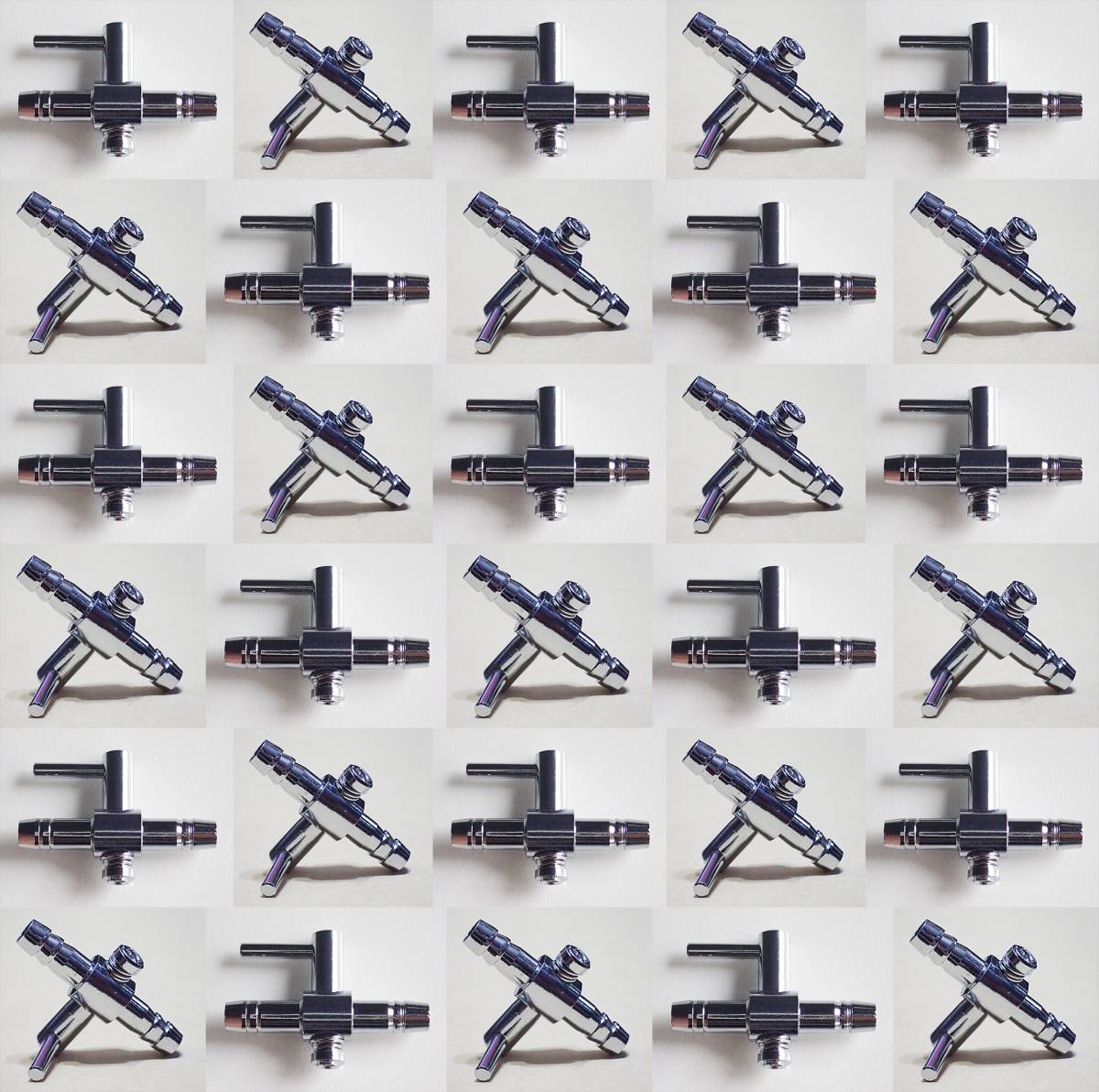 【送料込】 一方コック 30個 B  新品 即決  エアーコック  シュリンプ・メダカ水槽のエアー調整に 内径4mmのエアーチューブで接続可拍卖