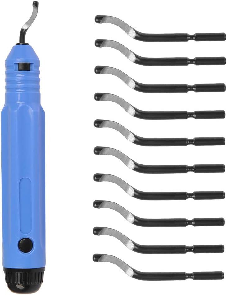 TIMESETL バリ取り バリ取りツール 替刃10本付き アルミ・鉄・プラスチックのバリ取り用面取りカッター拍卖