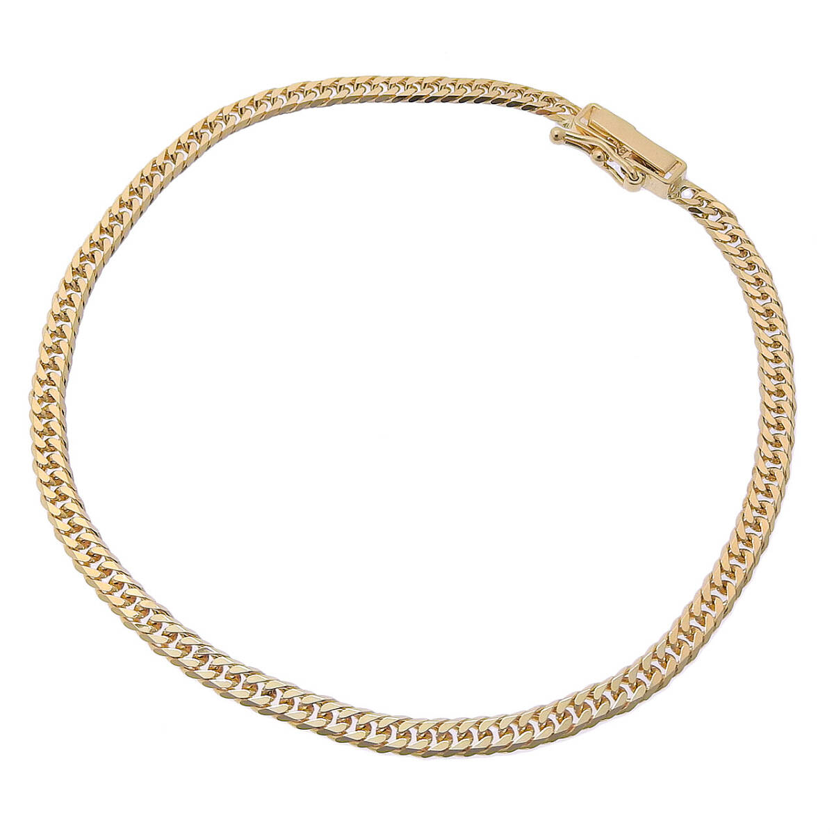 新品仕上げ K18 YG 6面 ダブル 喜平 ブレスレット 幅 2.9mm 全長 19cm 約4.9g 18金 イエローゴールド チェーン ジュエリー アクセサリー拍卖