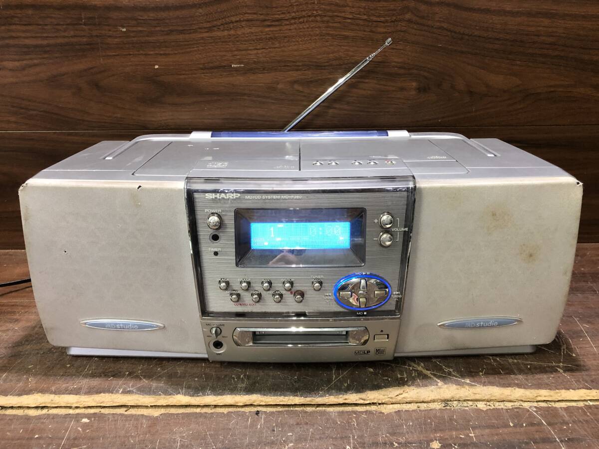 Jラ1463 SHARP シャープ MD/CDラジカセ MD-F350-S拍卖