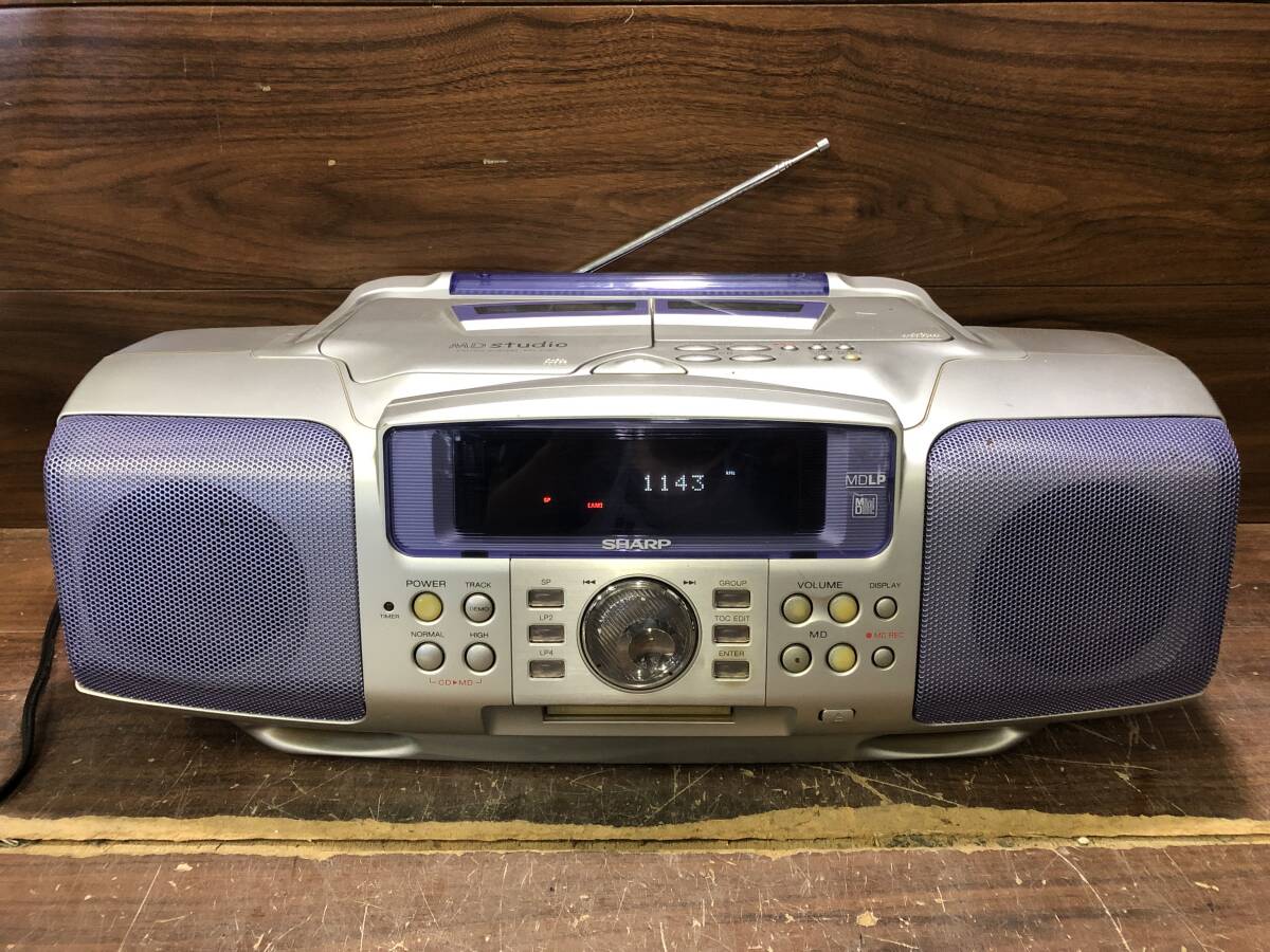 Jラ1478 SHARP シャープ CD/MDラジカセ MD-F250-A拍卖