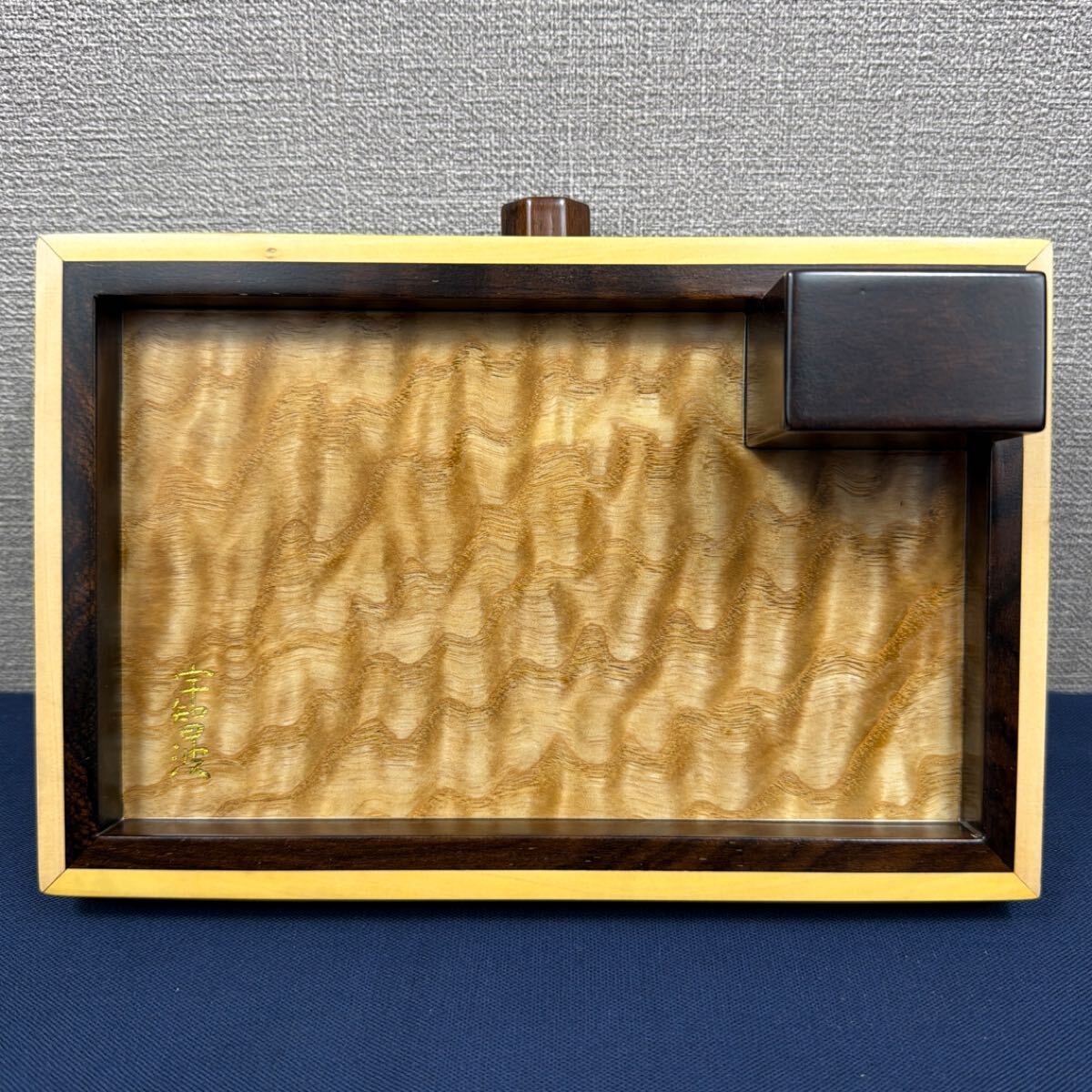 ★波杢楓★ 天然のキルテッドメイプル ヘラブナ お膳 漆仕上げ へら膳 ★宇智波金印★ JZST3556拍卖